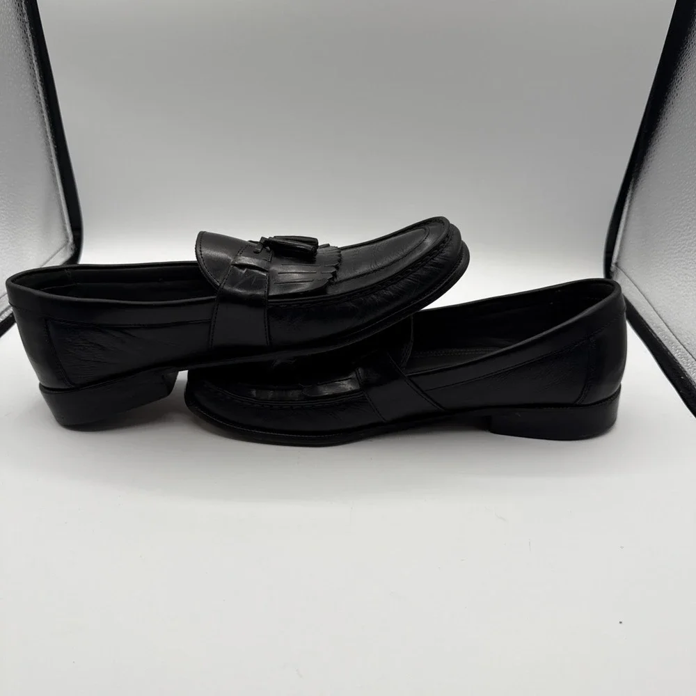 Florsheim 18207 Kiltie Tassel‎ Black Leather Dress Moc Loafers Mens Size 13  B